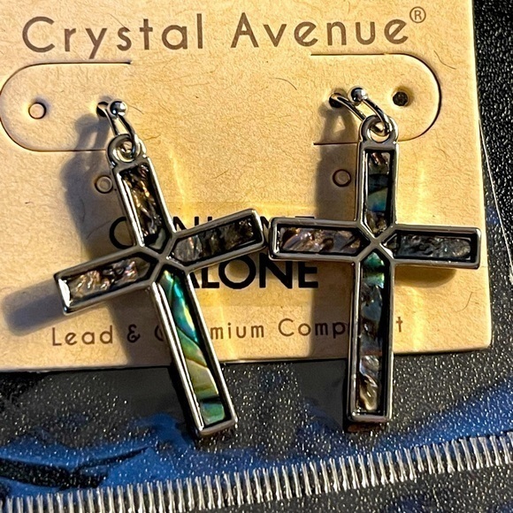 Brand New Abalone Cross Earring Are Nwt They Are Lead And Cadium Compliant 21$
